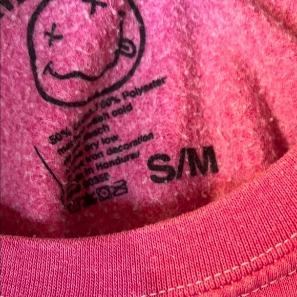 NIRVANA Pink Crew Neck Sweater with Graphic Design - Picture 4 of 4